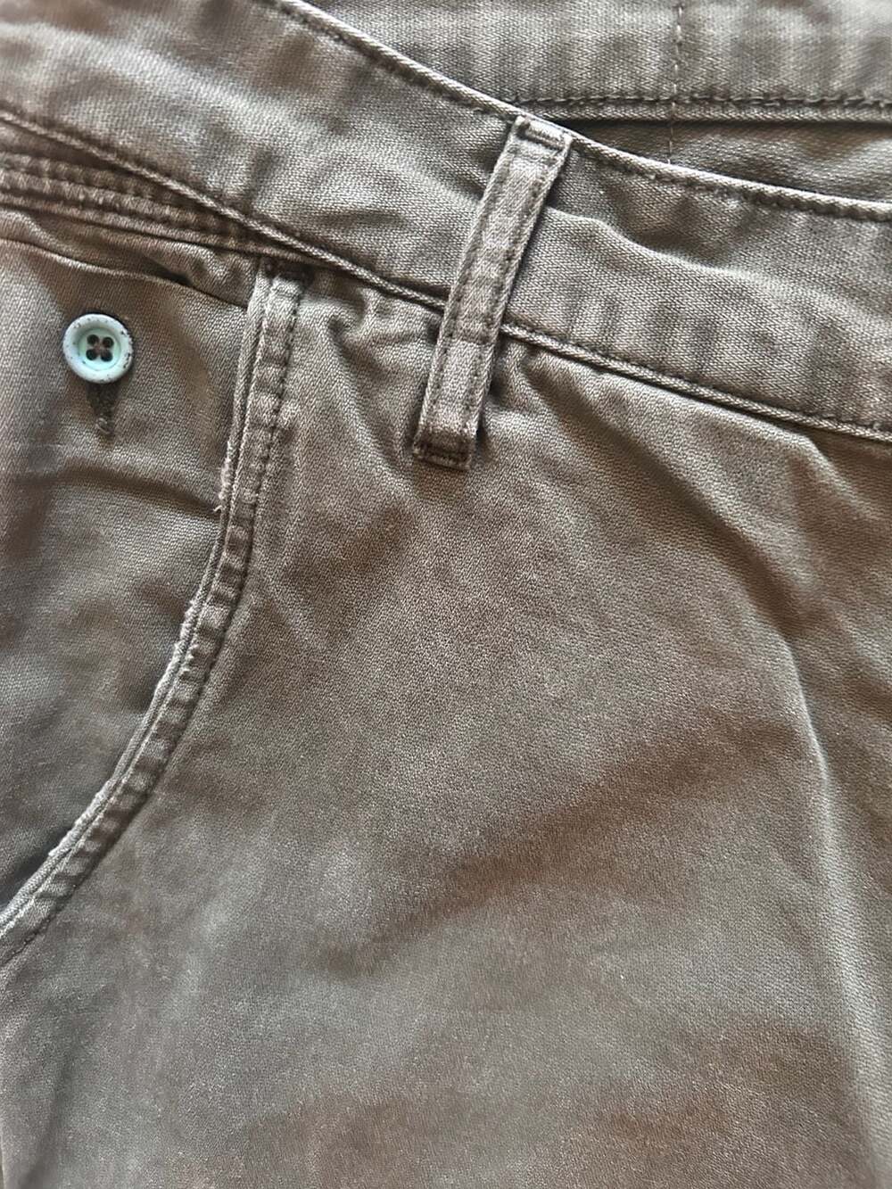 Scotch & Soda Amsterdams Blauw Mailer Olive Green Chino Pants W:34 L:32 - Picture 4 of 9